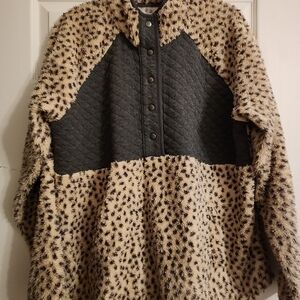 Maurices Quarter Zip Sherpa Tunic Sweatshirt